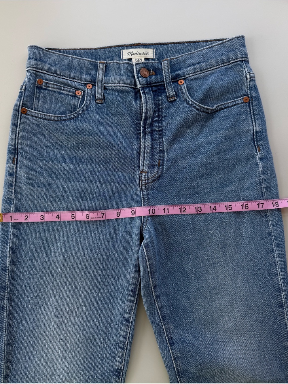 Madewell Perfect Vintage Crop Jeans Blue Wash 27 - Picture 8 of 13